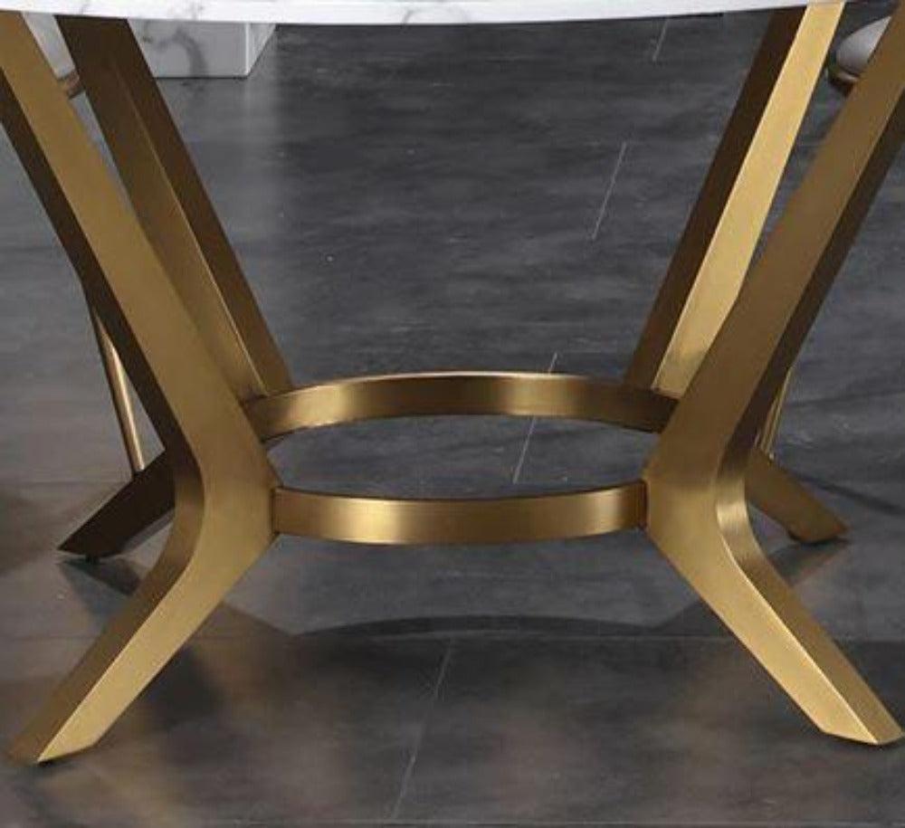 Lixra Round Shaped Marble Dining Table