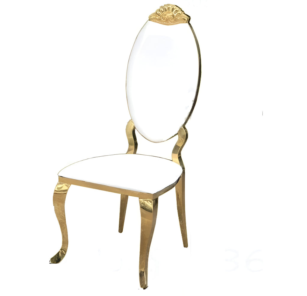 Lixra Royal Glossy Marble Dining Table Set