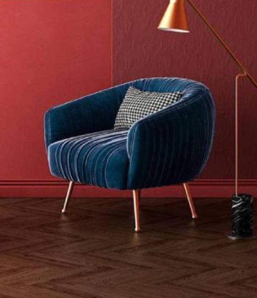 Lixra Scandinavian Style Fabric Accent Chair