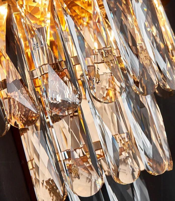 Lixra Semicircular Dazzling Crystal Wall Lamp