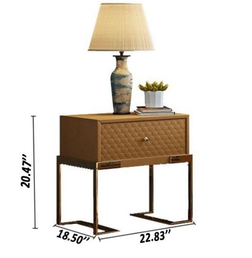Lixra Set Of 2 Bedside Steel Framed Night Stand