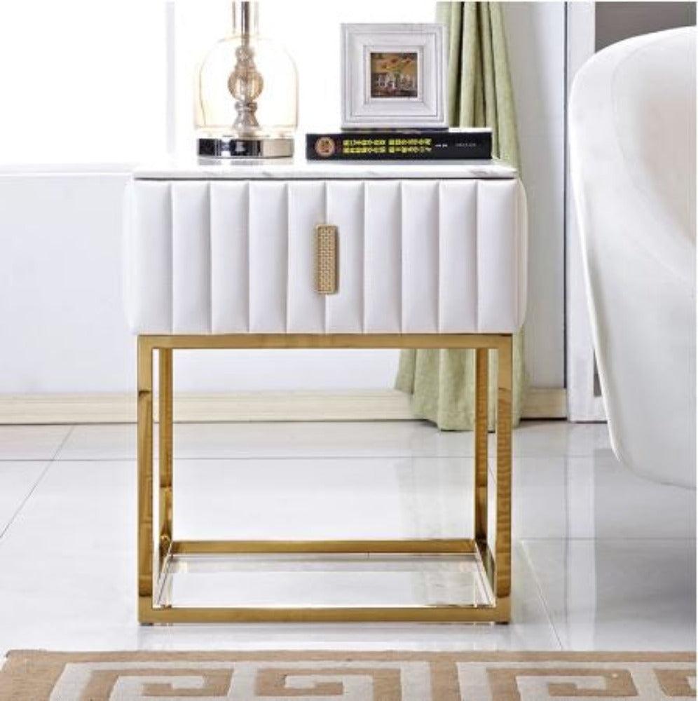 Lixra Set Of 2 Efficient Modern Marble Night Stand
