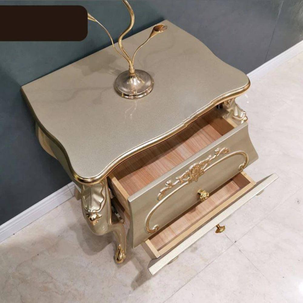 Lixra Set Of 2 European Nightstand Bedroom Drawer