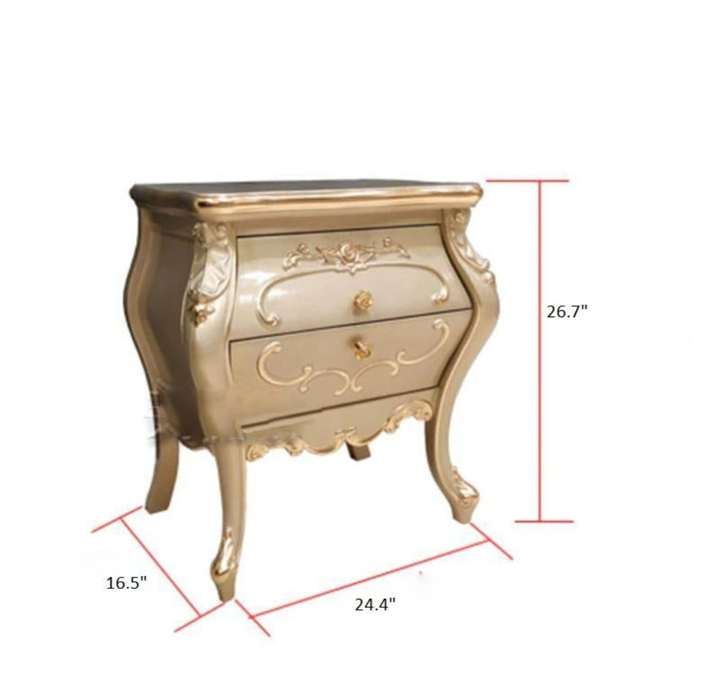 Lixra Set Of 2 European Nightstand Bedroom Drawer