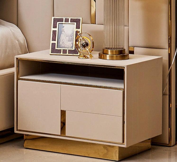 Lixra Set Of 2 Golden Base Nightstand
