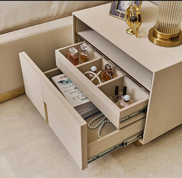 Lixra Set Of 2 Golden Base Nightstand