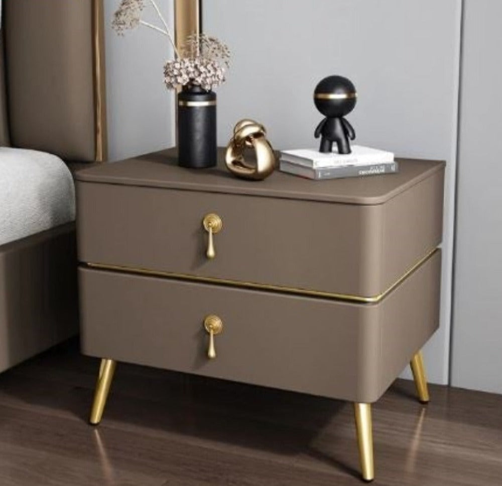 Lixra Set Of 2 Italian Wooden Bedside Night Stand