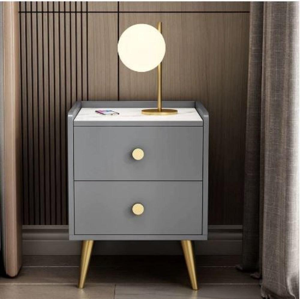 Lixra Set Of 2 Modern Bedside Wooden Night Stand