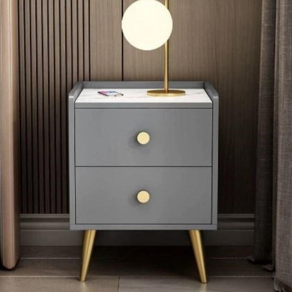 Lixra Set Of 2 Modern Bedside Wooden Night Stand