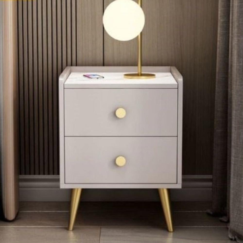 Lixra Set Of 2 Modern Bedside Wooden Night Stand