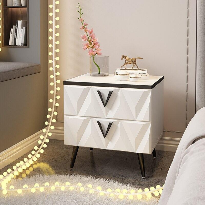 Lixra Set Of 2 Modern Design Wooden Night Stand