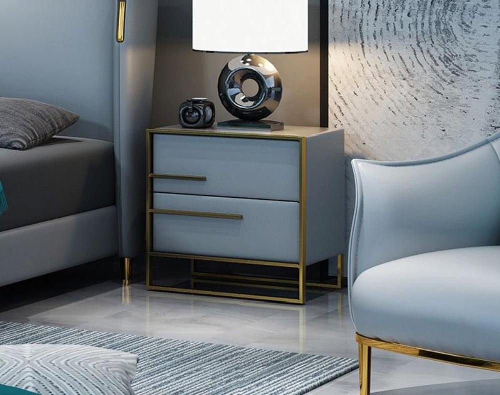 Lixra Set Of 2 Modern Wooden Night Stand