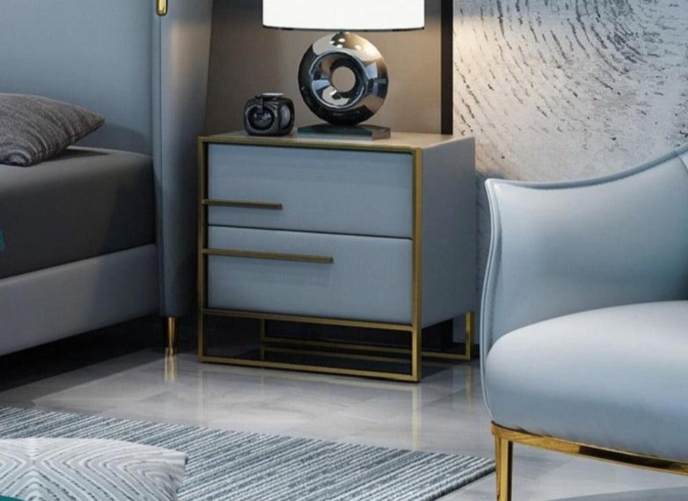 Lixra Set Of 2 Modern Wooden Night Stand