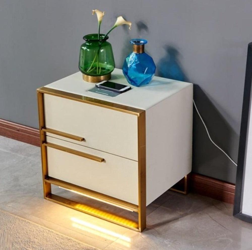Lixra Set Of 2 Modern Wooden Night Stand