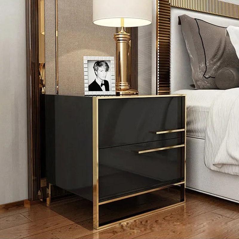 Lixra Set Of 2 Modish Light Wooden Night Stand