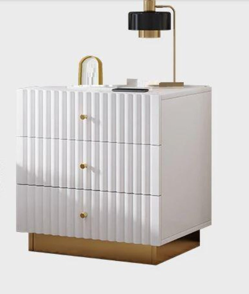lixra Set Of 2 Nordic Style Wooden Nightstand
