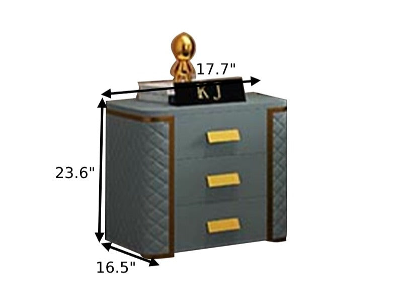 Lixra Set Of 2 Triple Drawer Nightstand