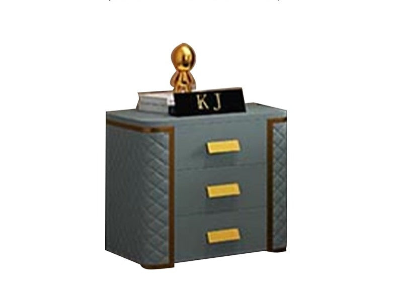 lixra Set Of 2 Triple Drawer Nightstand