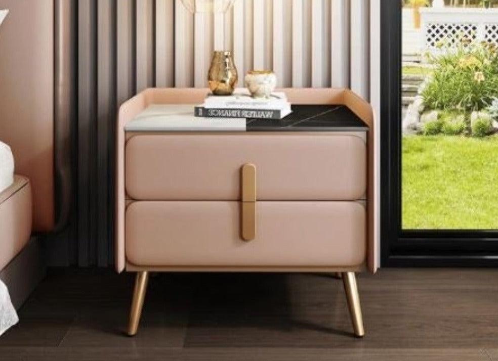 Lixra Set Of 2 Wooden Finish Night Stand