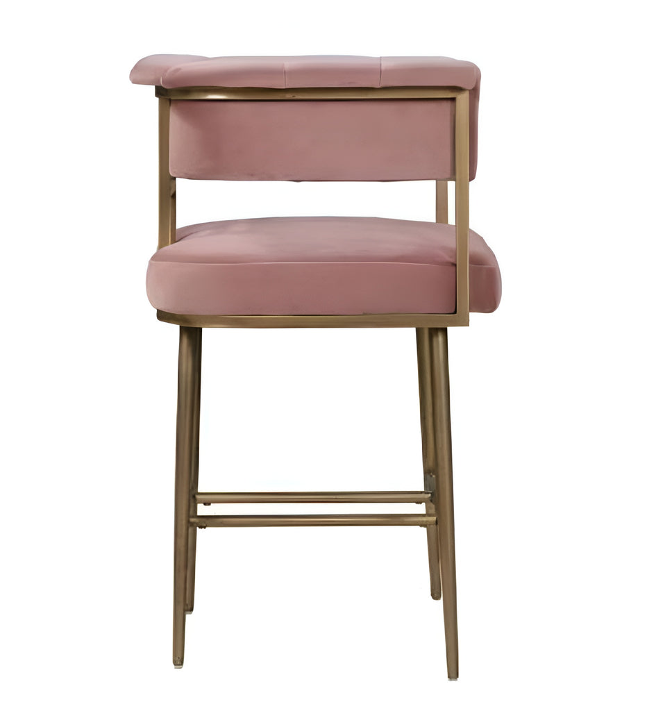 Lixra Set Of 3 Metal Velvet High Raised Bar Stools