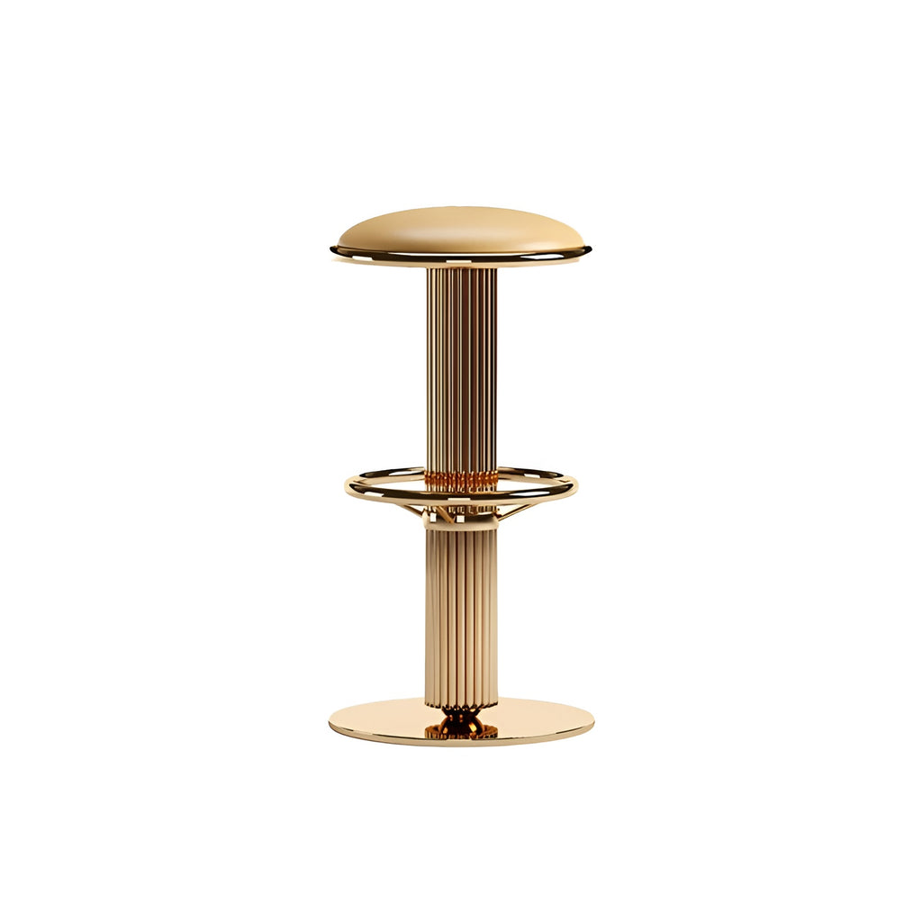 Lixra Set Of 3 Modern Swivel Leather Bar Stools