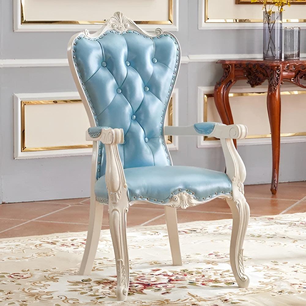 Lixra Set Of 4 Aesthetic Leather Dining Chair