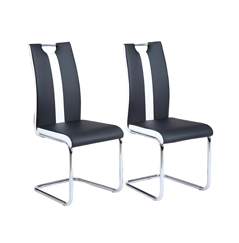 Lixra Set Of 4 Comfort Leather Dining Chairs