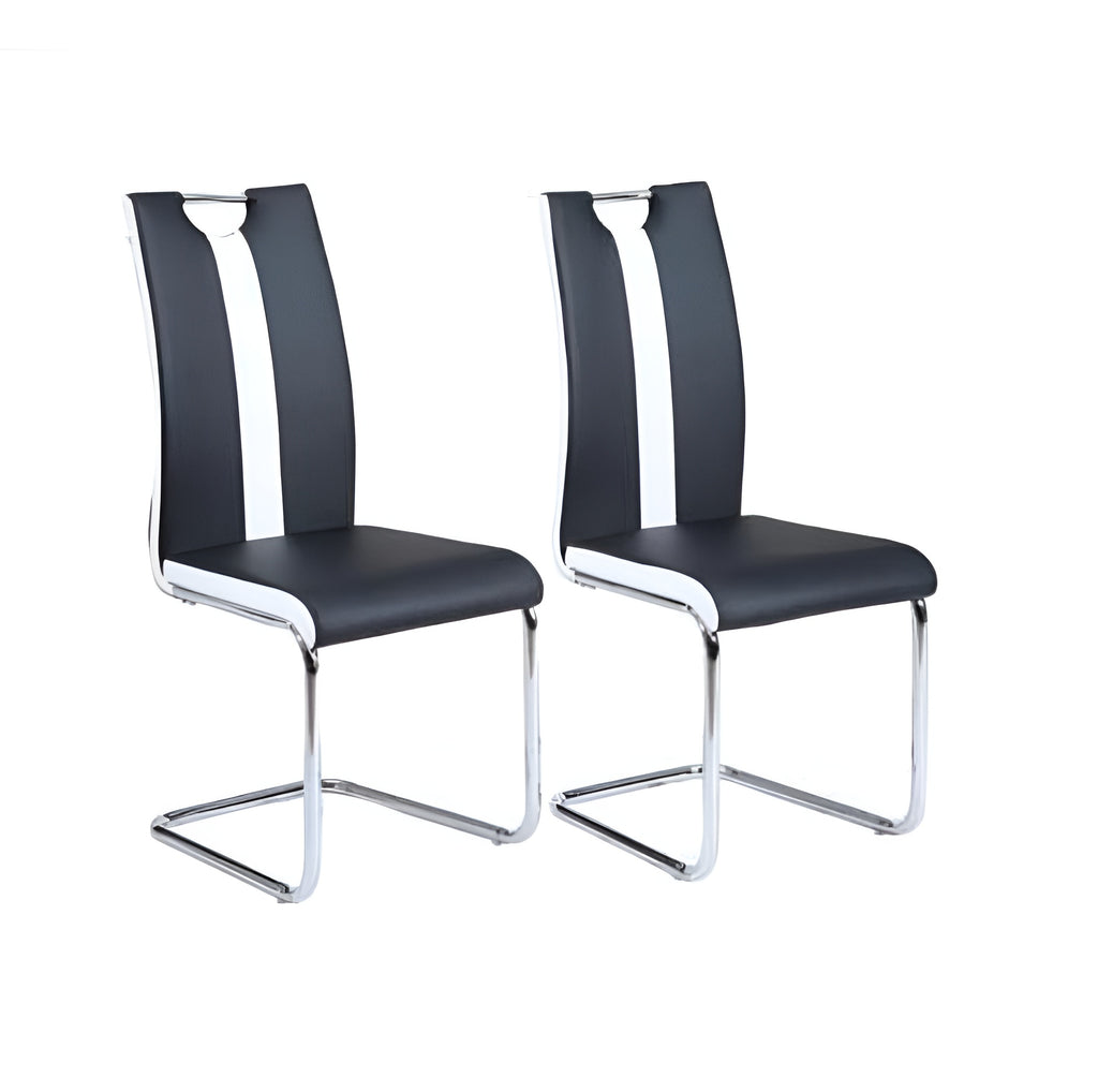 Lixra Set Of 4 Comfort Leather Dining Chairs