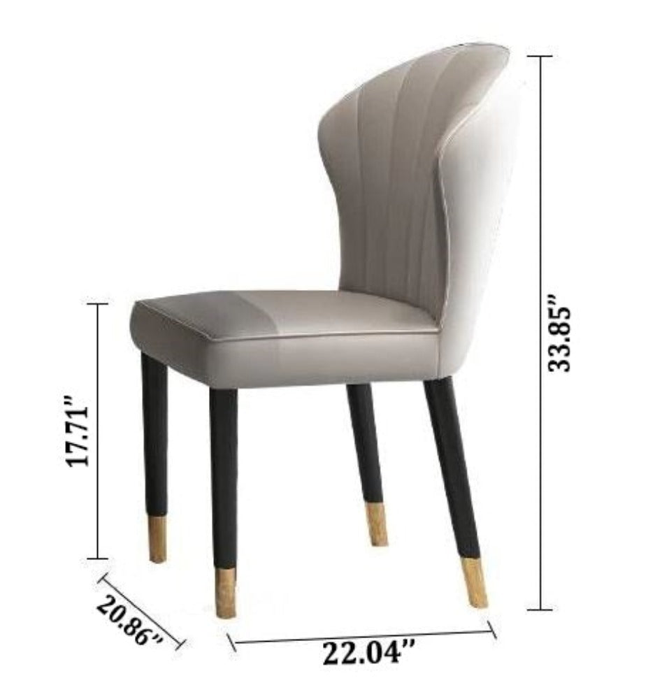 Lixra Set Of 4 Cozy Leather Dining Chairs