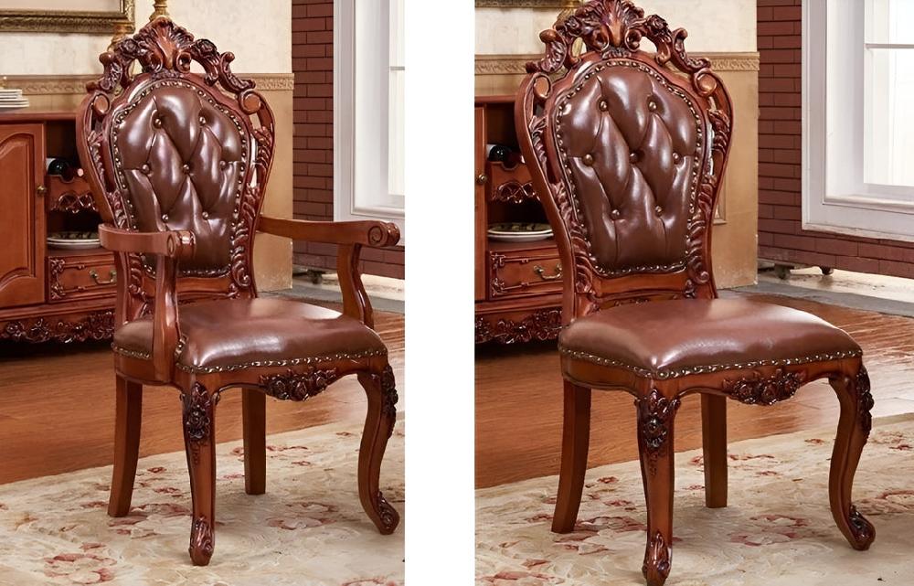 Lixra Set Of 4 European Leather Dining Chairs