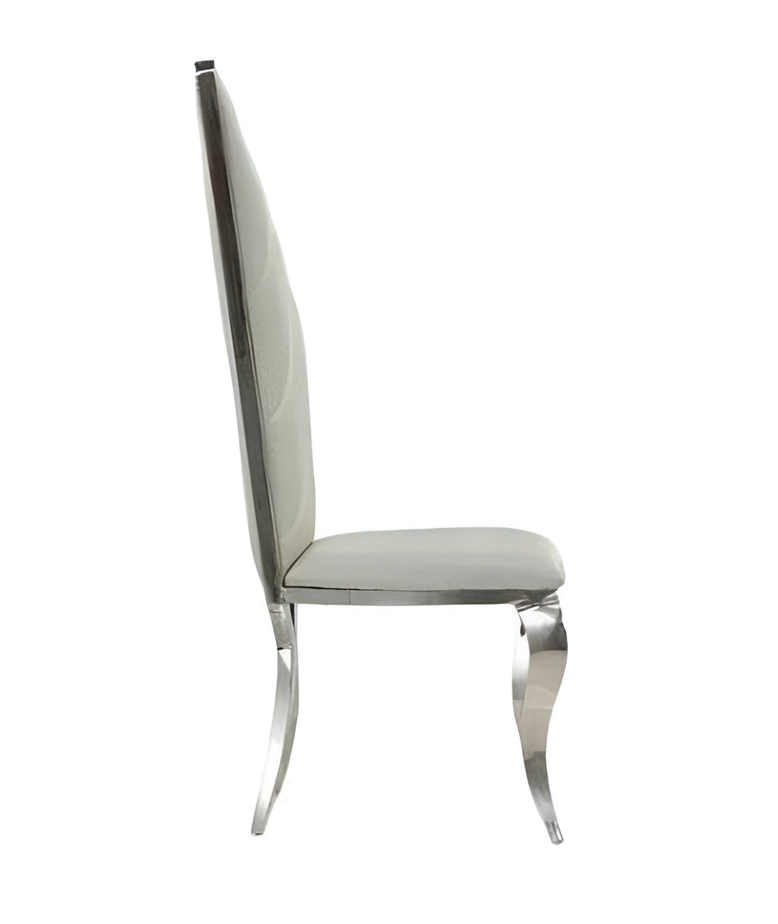 Lixra Set Of 4 Glossy Finish Leather Dining Chairs