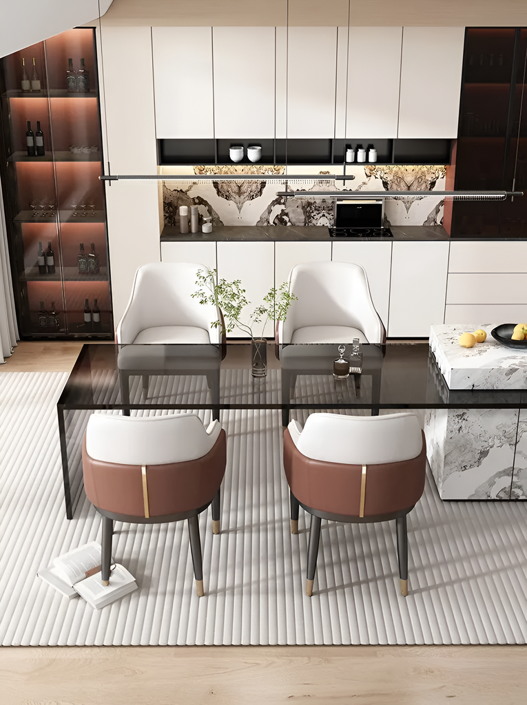 Lixra Set Of 4 Leather Dining Chairs