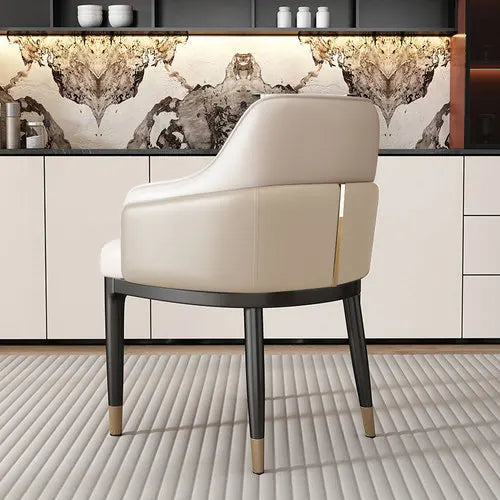 lixra Set Of 4 Leather Dining Chairs