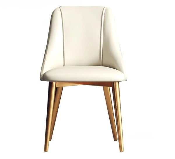 lixra Set Of 4 Leather Finish Dining Chairs