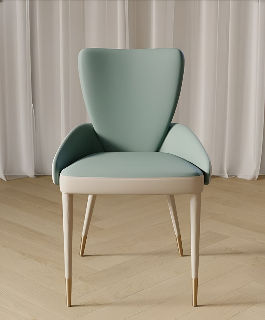 Lixra Set Of 4 Nordic Style Leather Dining Chairs