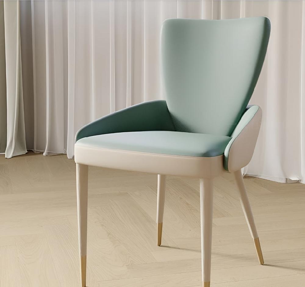 Lixra Set Of 4 Nordic Style Leather Dining Chairs