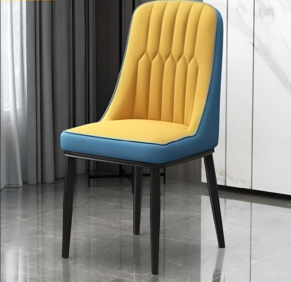 Lixra Set Of 4 Nordic Style Leather Dining Chairs