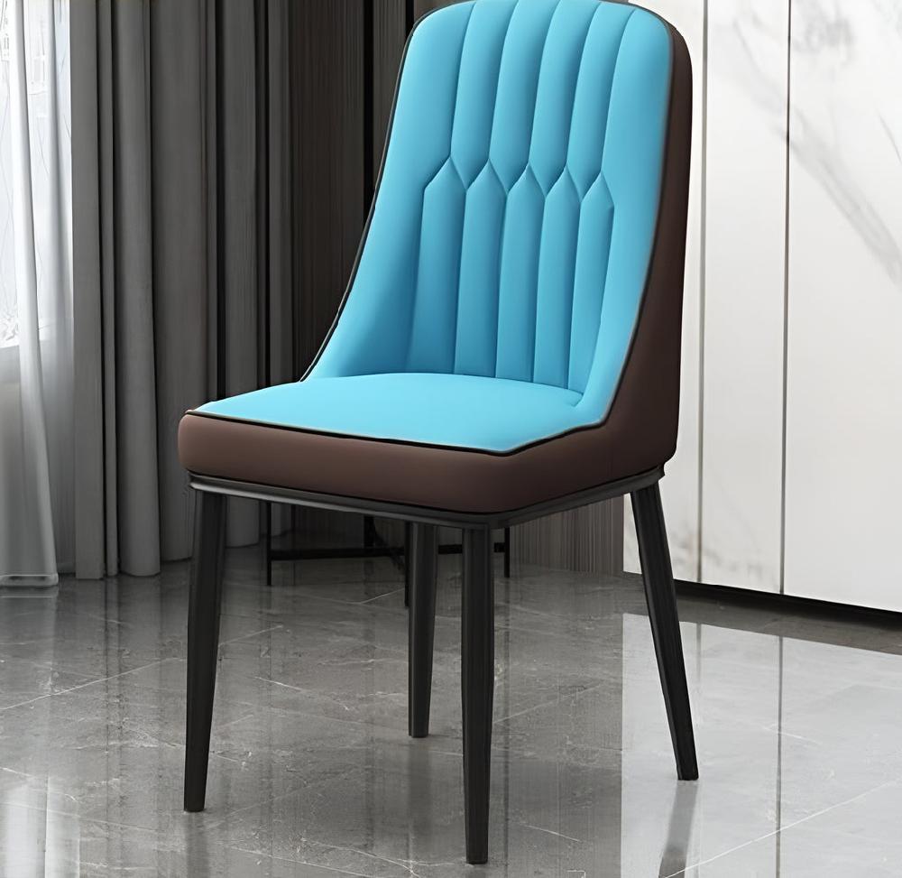 Lixra Set Of 4 Nordic Style Leather Dining Chairs