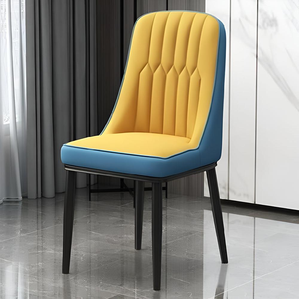 lixra Set Of 4 Nordic Style Leather Dining Chairs