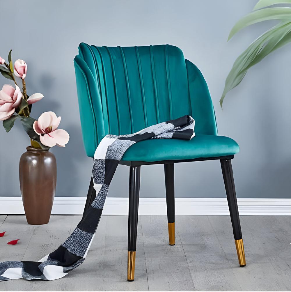 Lixra Set Of 4 Nordic Velvet Dining Chairs