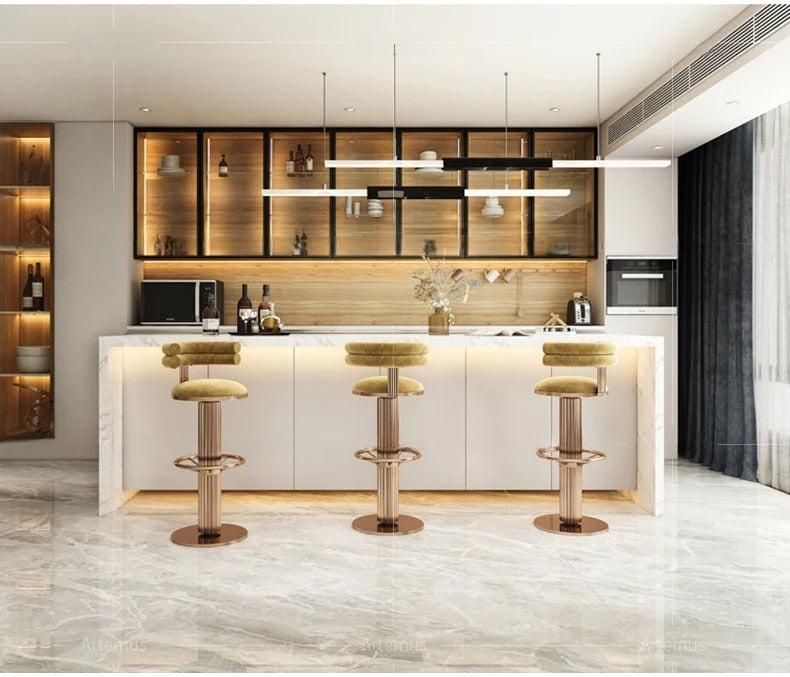 Lixra Set Of 4 Stylish Adjustable Bar Stool