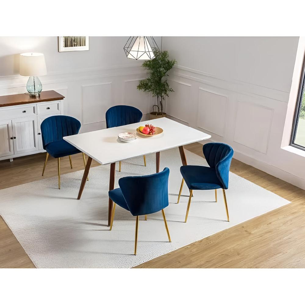Lixra Set Of 4 Trendy Velvet Dining Chairs