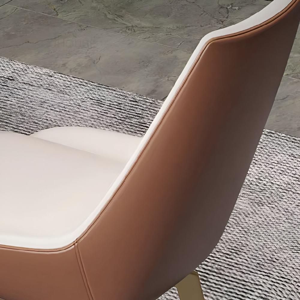 Lixra Set Of 6 Comfort Leather Dining Chairs