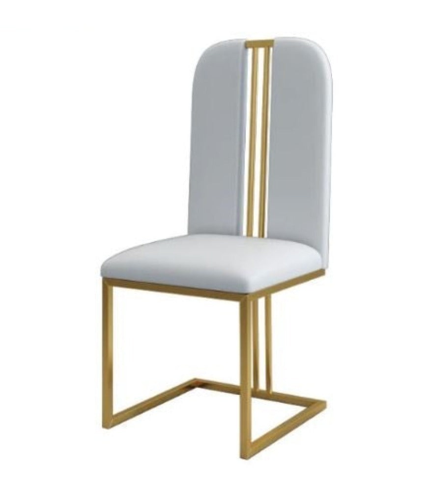 Lixra Set-Of-6 Golden Finish Dining Chairs