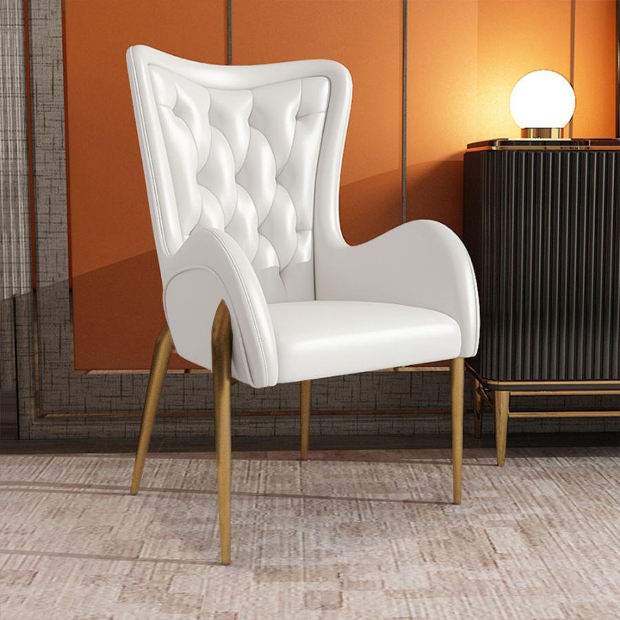 Lixra Set Of 6 Leather Tufted Dining Chair