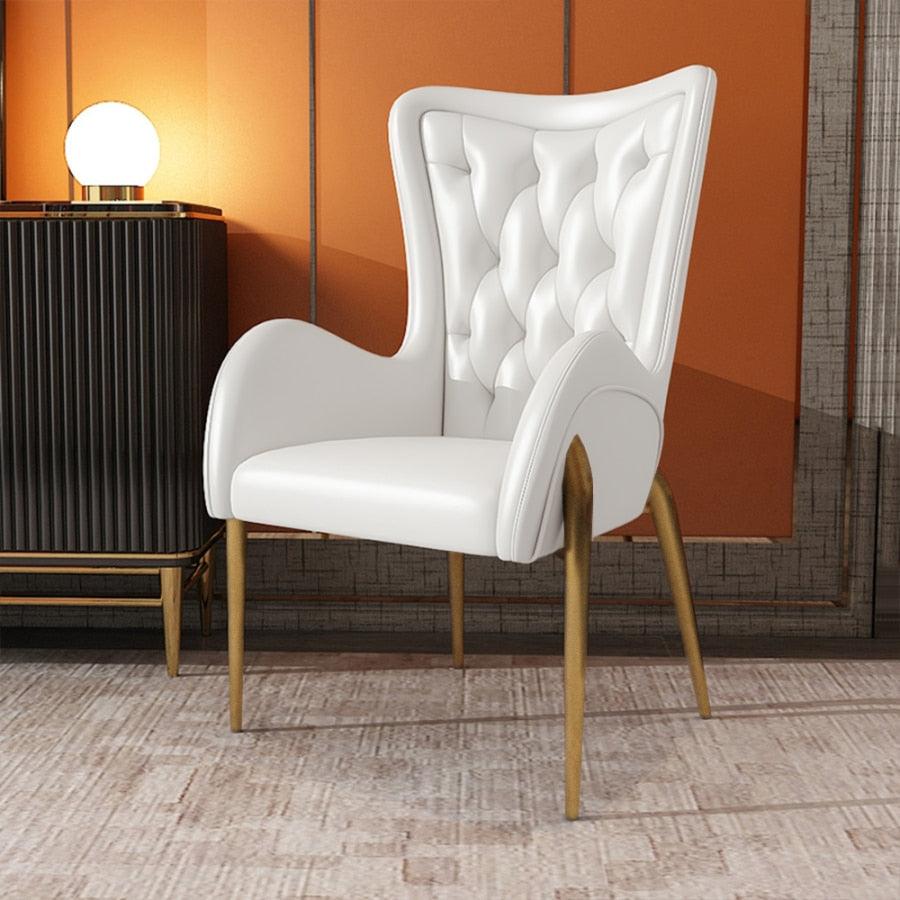 Lixra Set Of 6 Leather Tufted Dining Chair