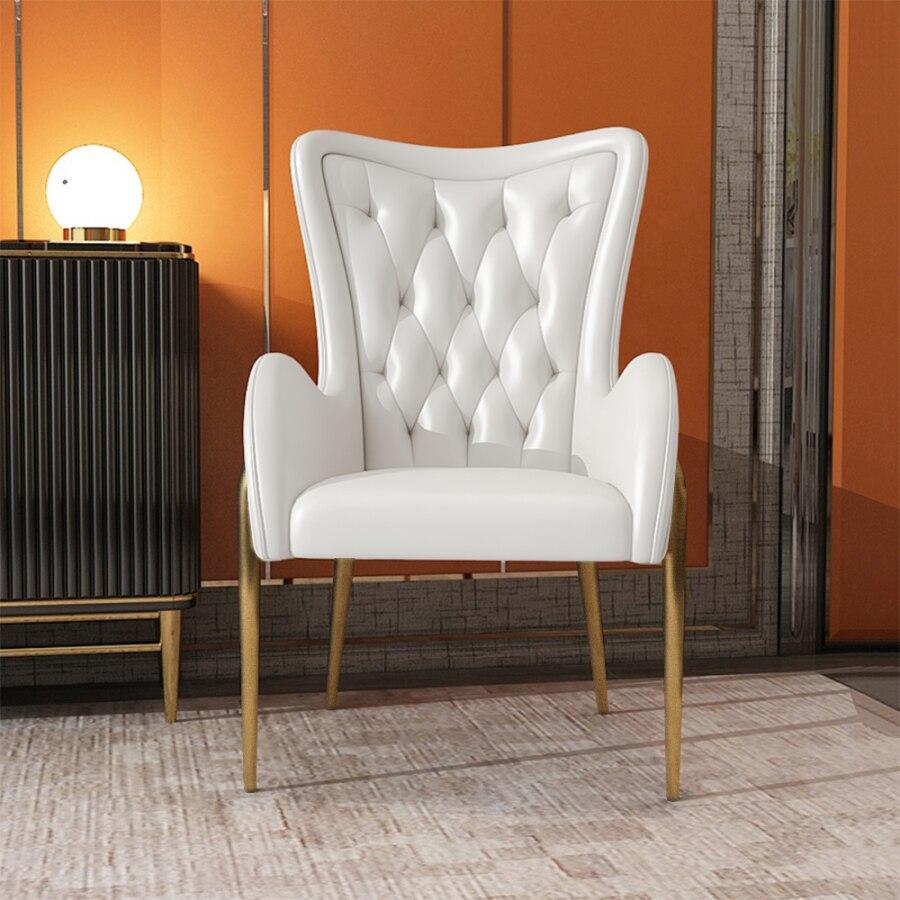 Lixra Set Of 6 Leather Tufted Dining Chair