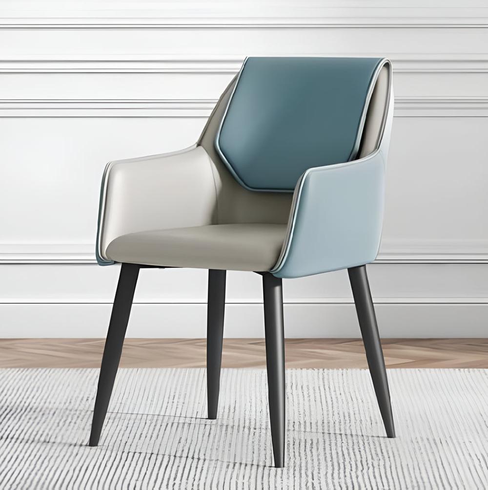 Lixra Set Of 6 Modern Leather Dining Chairs