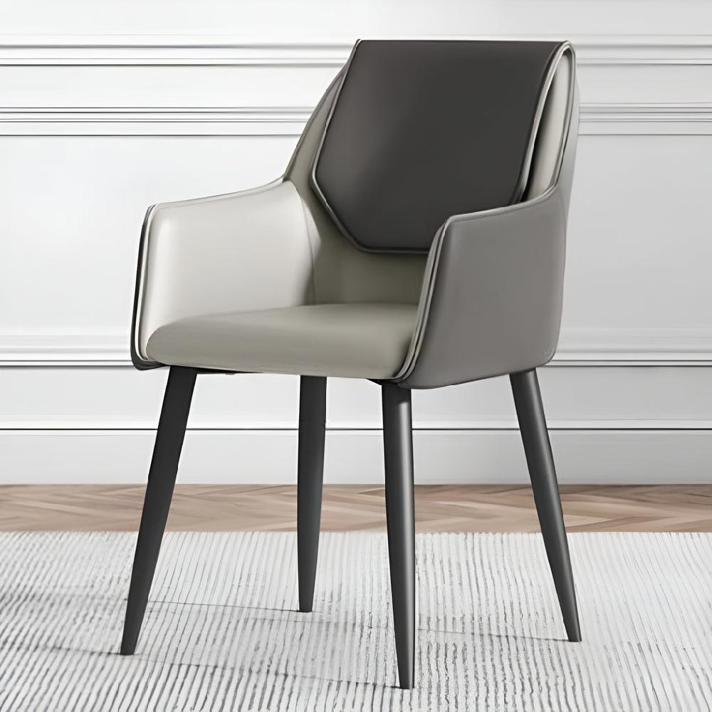Lixra Set Of 6 Modern Leather Dining Chairs