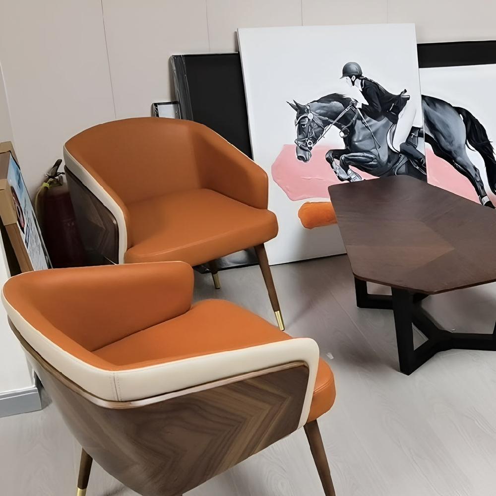 Lixra Set Of 6 Modern Wooden Dining Chairs